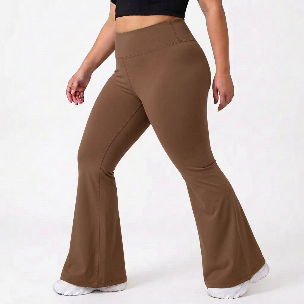 Women's Plus Size High-Waisted Flare Leggings