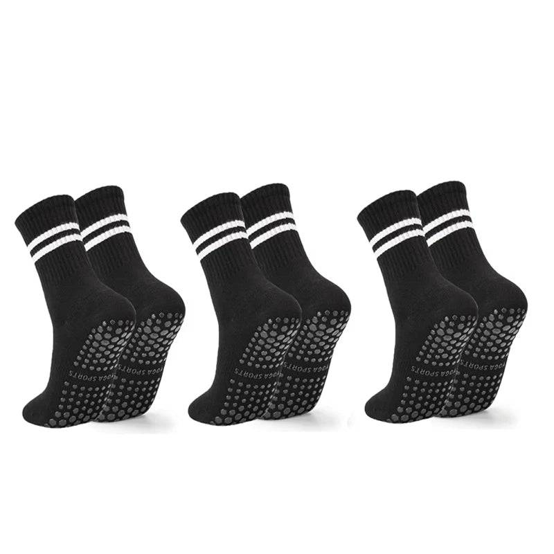 Women's Yoga & Pilates Socks – 3 Pairs