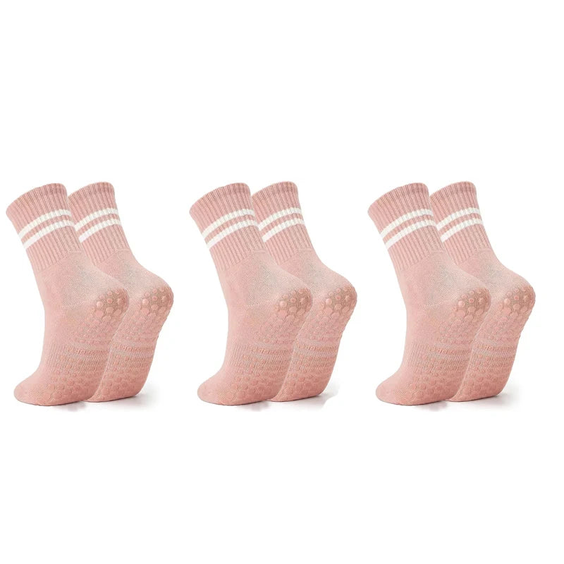 Women's Yoga & Pilates Socks – 3 Pairs