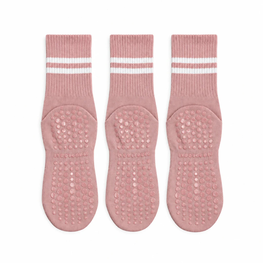 Women's Yoga & Pilates Socks – 3 Pairs
