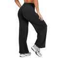 Women's Mid-Size High-Waisted Stretch Wide-Leg Pants