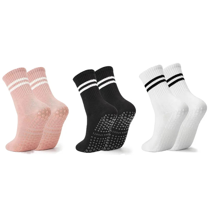 Women's Yoga & Pilates Socks – 3 Pairs