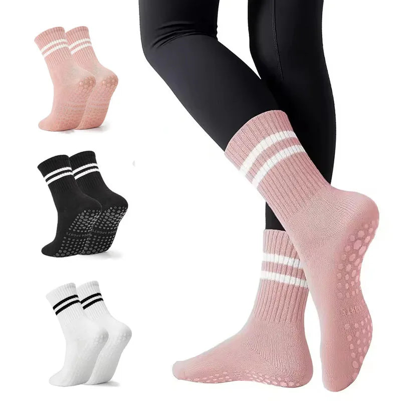 Women's Yoga & Pilates Socks – 3 Pairs