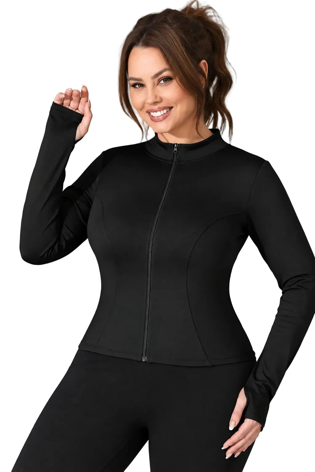 Women's 3-Piece Activewear Set: Wireless Sports Bra, Flare Leggings & Zip-Up Jacket