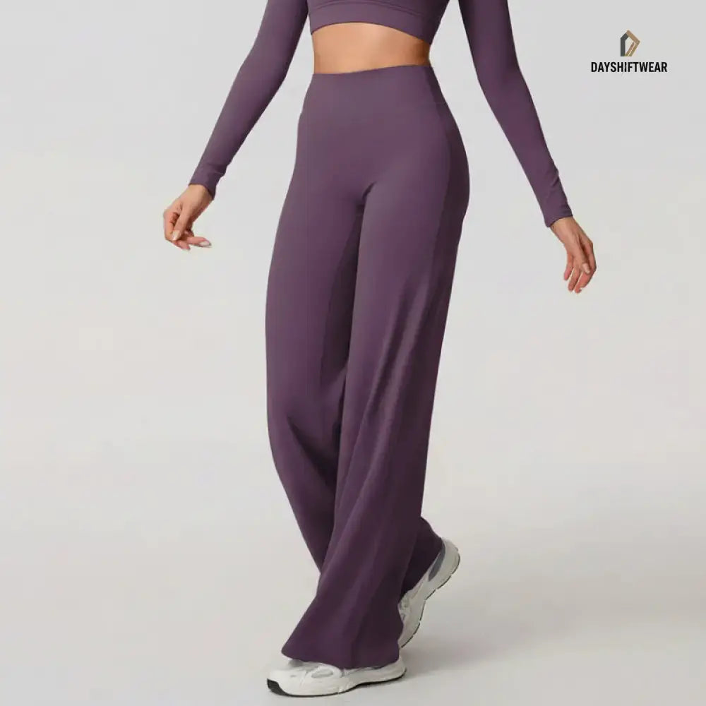 High-Waist Wide-Leg Yoga Joggers - Women's Activewear