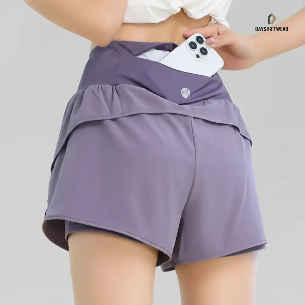 Women's 2-in-1 Workout Shorts with Pockets