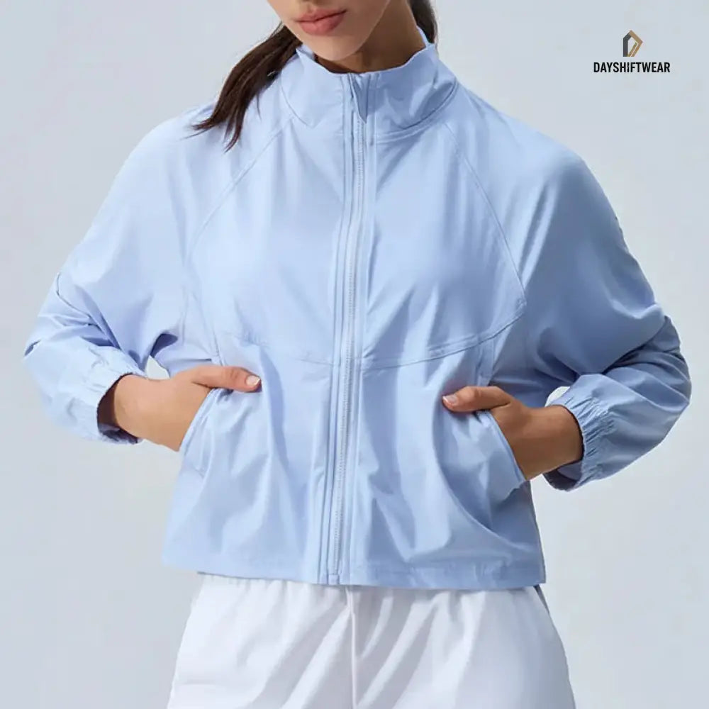 Women's Cropped Zip Jacket - UPF 50+ Sun Protection