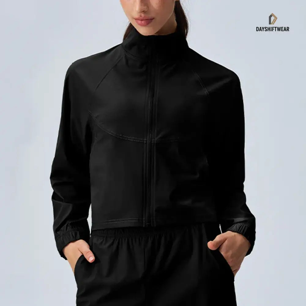 Women's Cropped Zip Jacket - UPF 50+ Sun Protection