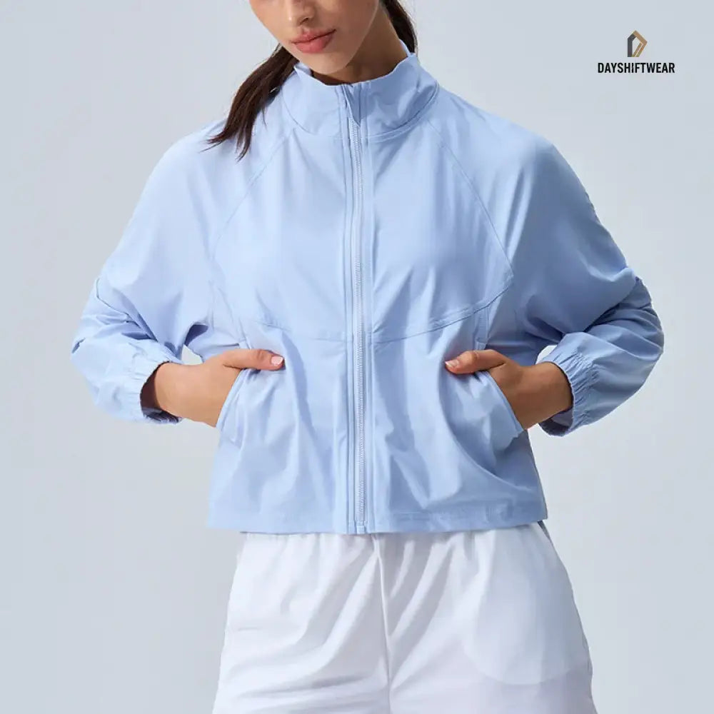 Women's Cropped Zip Jacket - UPF 50+ Sun Protection