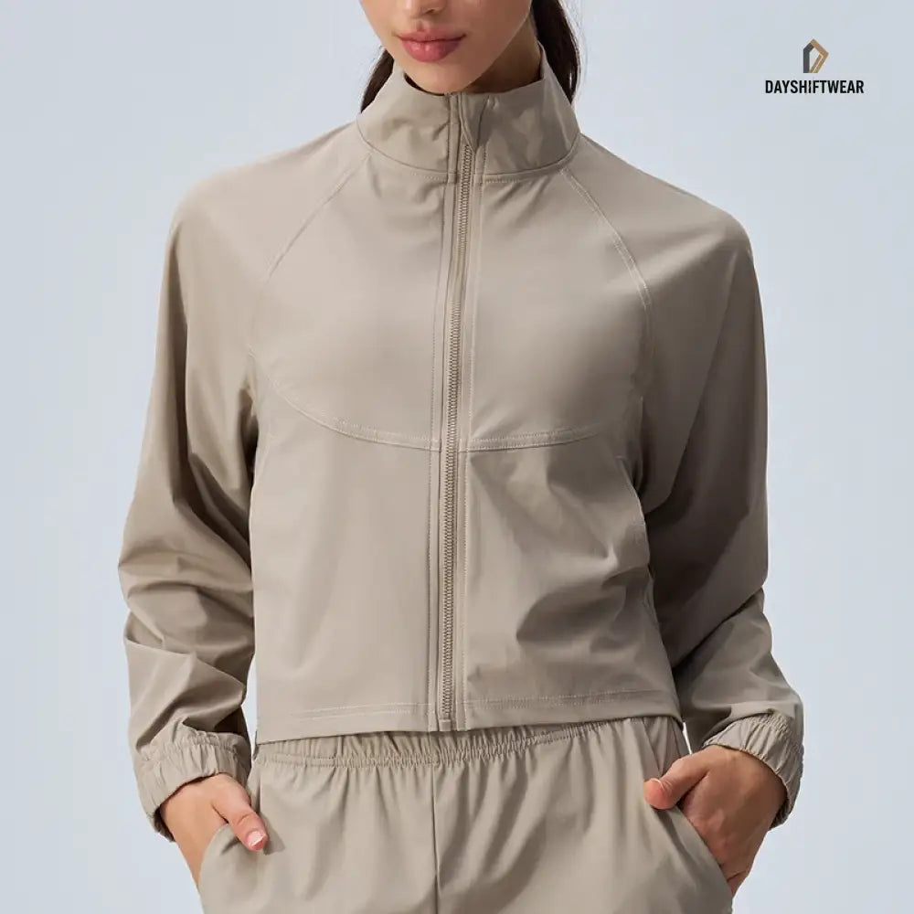 Women's Cropped Zip Jacket - UPF 50+ Sun Protection