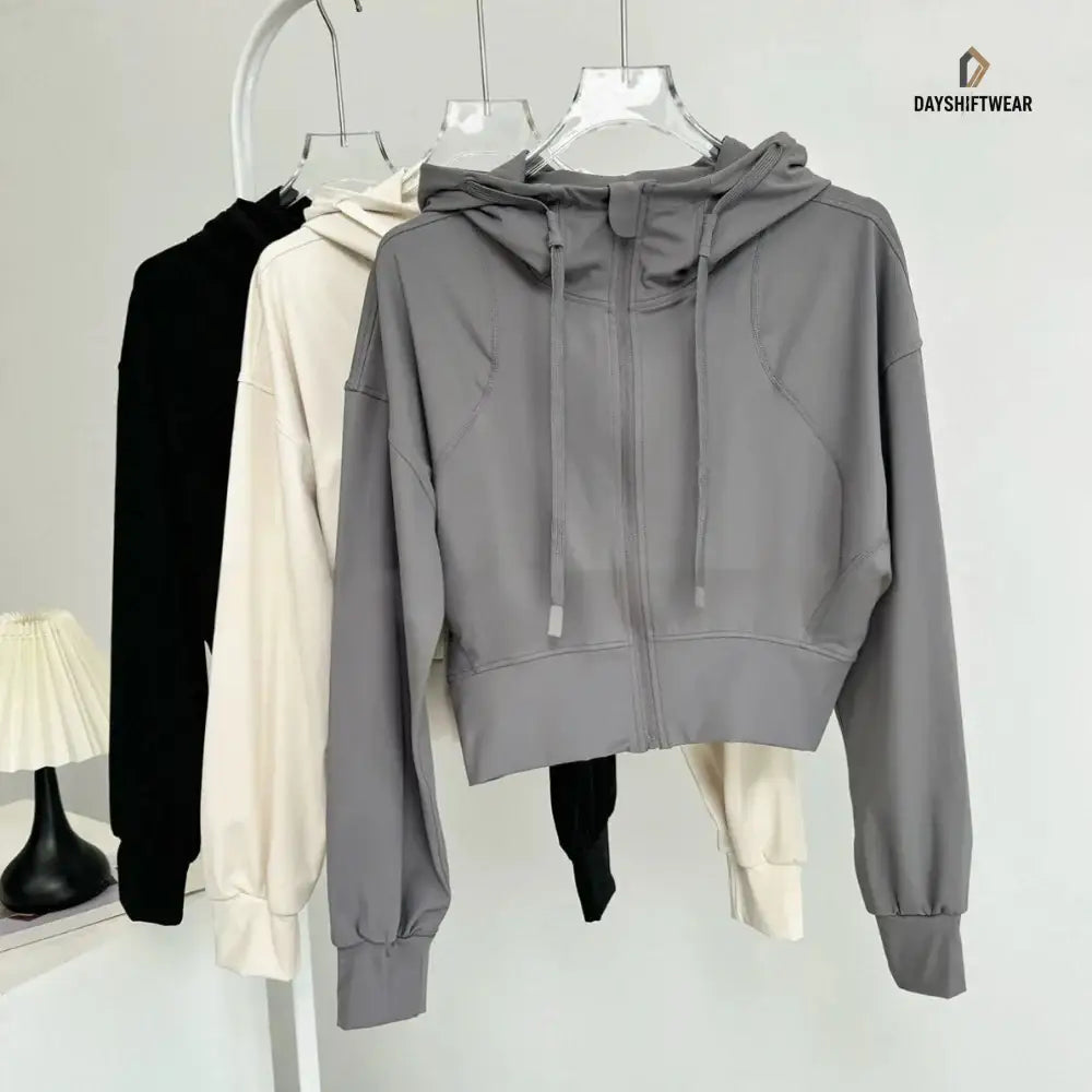 Women's Quick-Dry Hooded Fitness Jacket