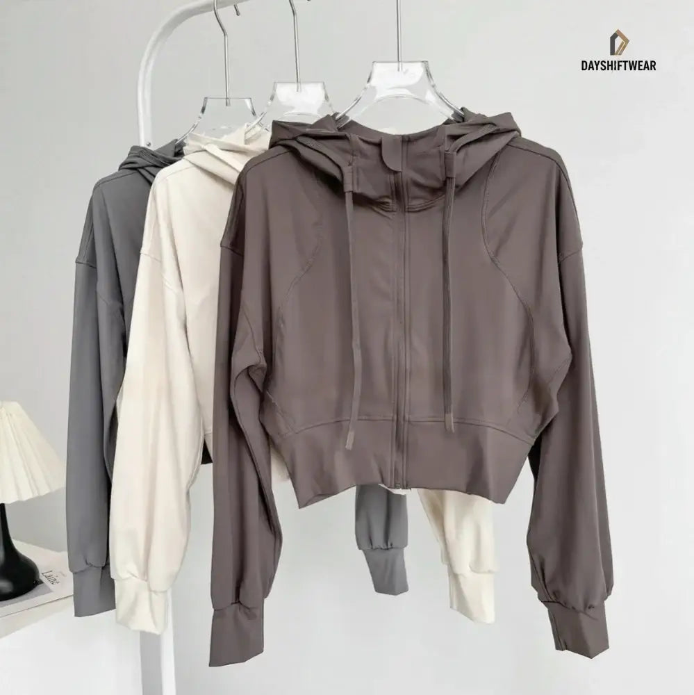 Women's Quick-Dry Hooded Fitness Jacket