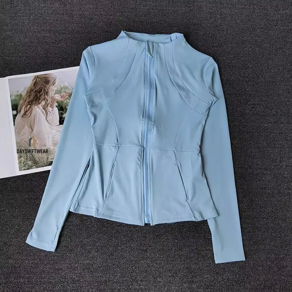 Women's Slim Fit Zip Fitness Jacket