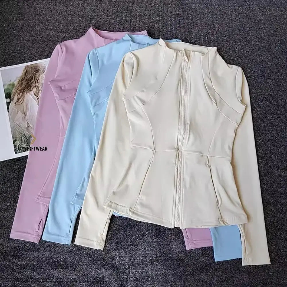 Women's Slim Fit Zip Fitness Jacket